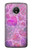 S3710 Pink Love Heart Case For Motorola Moto E4 Plus