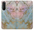 S3717 Rose Gold Blue Pastel Marble Graphic Printed Case For Sony Xperia 1 II