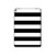 S1596 Black and White Striped Hard Case For iPad 9.7 (2017,2018), iPad 6, iPad 5