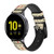 CA0101 Mahjong Leather & Silicone Smart Watch Band Strap For Samsung Galaxy Watch, Gear, Active