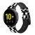 CA0185 Black and White Check Chess Board Leather & Silicone Smart Watch Band Strap For Samsung Galaxy Watch, Gear, Active