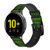 CA0289 Tartan Green Pattern Leather & Silicone Smart Watch Band Strap For Samsung Galaxy Watch, Gear, Active