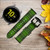 CA0289 Tartan Green Pattern Leather & Silicone Smart Watch Band Strap For Samsung Galaxy Watch, Gear, Active