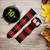 CA0384 Black and Red Striped Leather & Silicone Smart Watch Band Strap For Samsung Galaxy Watch, Gear, Active