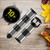 CA0464 Black and White Buffalo Check Pattern Leather & Silicone Smart Watch Band Strap For Samsung Galaxy Watch, Gear, Active