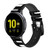 CA0567 Black and White Piano Keyboard Leather & Silicone Smart Watch Band Strap For Samsung Galaxy Watch, Gear, Active