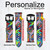 CA0639 Colorful Art Pattern Leather & Silicone Smart Watch Band Strap For Samsung Galaxy Watch, Gear, Active