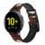CA0656 Vintage Football Graphic Printed Leather & Silicone Smart Watch Band Strap For Samsung Galaxy Watch, Gear, Active