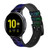 CA0676 Rainbow Python Skin Graphic Print Leather & Silicone Smart Watch Band Strap For Samsung Galaxy Watch, Gear, Active
