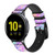 CA0742 Digital Art Colorful Liquid Leather & Silicone Smart Watch Band Strap For Samsung Galaxy Watch, Gear, Active