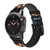 CA0025 Skull Grim Reaper Leather & Silicone Smart Watch Band Strap For Garmin Smartwatch
