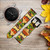 CA0098 Hamburger Leather & Silicone Smart Watch Band Strap For Garmin Smartwatch