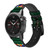 CA0252 Billiard Pool Leather & Silicone Smart Watch Band Strap For Garmin Smartwatch