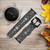 CA0287 Skull Vintage Monochrome Pattern Leather & Silicone Smart Watch Band Strap For Garmin Smartwatch