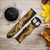 CA0447 Chinese Gold Dragon Printed Leather & Silicone Smart Watch Band Strap For Garmin Smartwatch