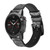 CA0476 Army White Digital Camo Leather & Silicone Smart Watch Band Strap For Garmin Smartwatch