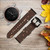 CA0503 Chocolate Ice Cream Bar Leather & Silicone Smart Watch Band Strap For Garmin Smartwatch