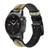 CA0583 Antique Bracket Clock Leather & Silicone Smart Watch Band Strap For Garmin Smartwatch