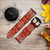 CA0669 Bandana Red Pattern Leather & Silicone Smart Watch Band Strap For Garmin Smartwatch