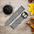 CA0725 Ruta Pattern Leather & Silicone Smart Watch Band Strap For Garmin Smartwatch