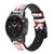 CA0776 Strawberry Leather & Silicone Smart Watch Band Strap For Garmin Smartwatch CA0776 Strawberry Leather & Silicone Smart Watch Band Strap For Garmin Smartwatch