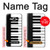 S3078 Black and White Piano Keyboard Case For Samsung Galaxy J3 (2016)