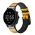 CA0039 Beer Glass Leather & Silicone Smart Watch Band Strap For Fossil Smartwatch