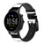 CA0180 Black and White Striped Leather & Silicone Smart Watch Band Strap For Fossil Smartwatch
