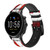 CA0468 Christmas Santa Red Suit Leather & Silicone Smart Watch Band Strap For Fossil Smartwatch