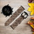 CA0481 Rattle Snake Skin Graphic Printed Leather & Silicone Smart Watch Band Strap For Fossil Smartwatch