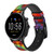 CA0530 Colorful Tie Dye Texture Leather & Silicone Smart Watch Band Strap For Fossil Smartwatch