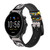 CA0532 Tarot Card Death Leather & Silicone Smart Watch Band Strap For Fossil Smartwatch