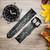 CA0190 Gothic Corset Black Leather & Silicone Smart Watch Band Strap For Wristwatch Smartwatch