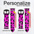 CA0208 Pink Leopard Pattern Leather & Silicone Smart Watch Band Strap For Wristwatch Smartwatch