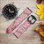 CA0325 Pink Blossoming Almond Tree Van Gogh Leather & Silicone Smart Watch Band Strap For Wristwatch Smartwatch