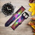 CA0341 Rainbow Unicorn Nebula Space Leather & Silicone Smart Watch Band Strap For Wristwatch Smartwatch