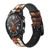 CA0405 Vintage Welding Helmet Leather & Silicone Smart Watch Band Strap For Wristwatch Smartwatch