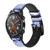 CA0435 Willow Pattern Graphic Leather & Silicone Smart Watch Band Strap For Wristwatch Smartwatch