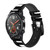 CA0567 Black and White Piano Keyboard Leather & Silicone Smart Watch Band Strap For Wristwatch Smartwatch