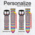 CA0592 Colorful Psychedelic Leather & Silicone Smart Watch Band Strap For Wristwatch Smartwatch