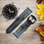 CA0736 Danger Radioactive Leather & Silicone Smart Watch Band Strap For Wristwatch Smartwatch