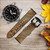 CA0753 Vintage Paper Clock Steampunk Leather & Silicone Smart Watch Band Strap For Wristwatch Smartwatch