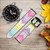 CA0803 Rainbow Zigzag Leather & Silicone Smart Watch Band Strap For Wristwatch Smartwatch CA0803 Rainbow Zigzag Leather & Silicone Smart Watch Band Strap For Wristwatch Smartwatch