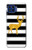 S2794 Black and White Striped Deer Gold Sparkles Case For Motorola One 5G