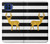 S2794 Black and White Striped Deer Gold Sparkles Case For Motorola One 5G