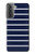 S2767 Navy White Striped Case For Samsung Galaxy S21 Plus 5G, Galaxy S21+ 5G
