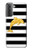 S2882 Black and White Striped Gold Dolphin Case For Samsung Galaxy S21 Plus 5G, Galaxy S21+ 5G