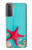 S3428 Aqua Wood Starfish Shell Case For Samsung Galaxy S21 Plus 5G, Galaxy S21+ 5G