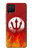 S2803 Fire Red Devil Spear Symbol Case For Samsung Galaxy A12