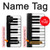 S3078 Black and White Piano Keyboard Case For Samsung Galaxy A12